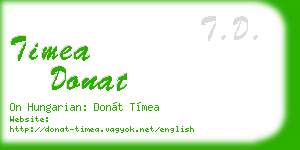 timea donat business card